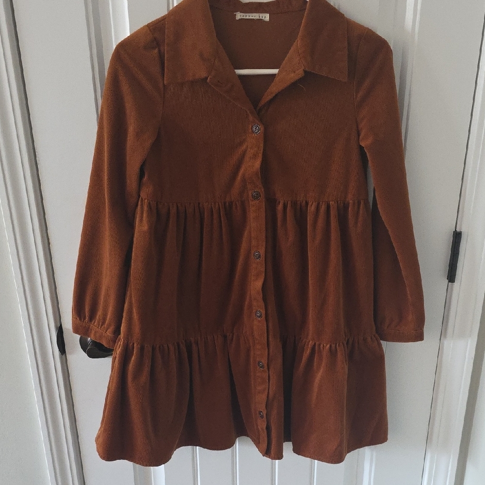 Copper Key Rust Corduroy Dress